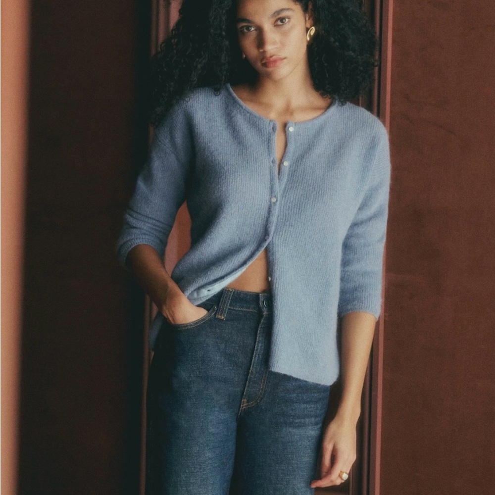 Sezane Gaspard Cardigan - Vintage Blue